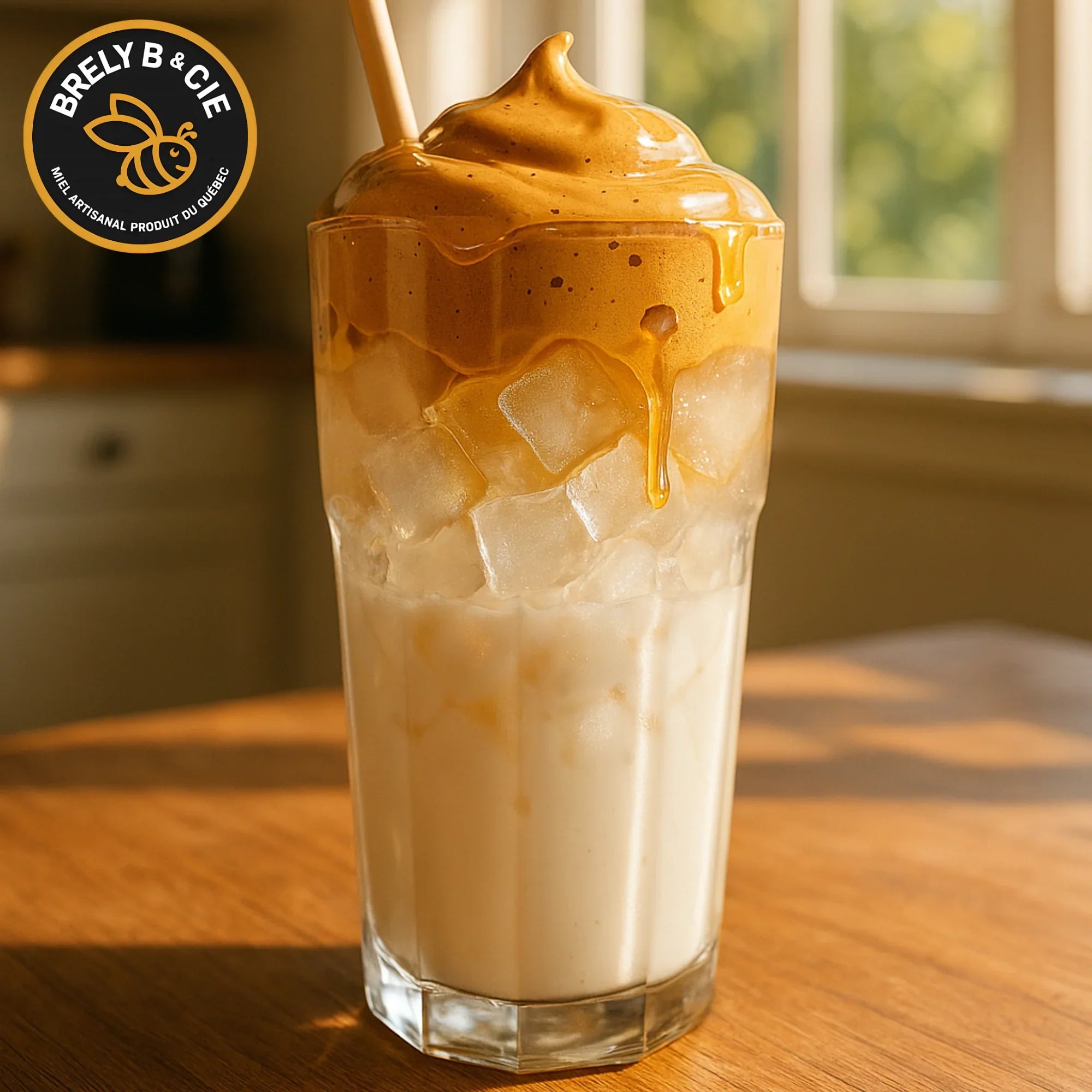 Café glacé fouetté au miel